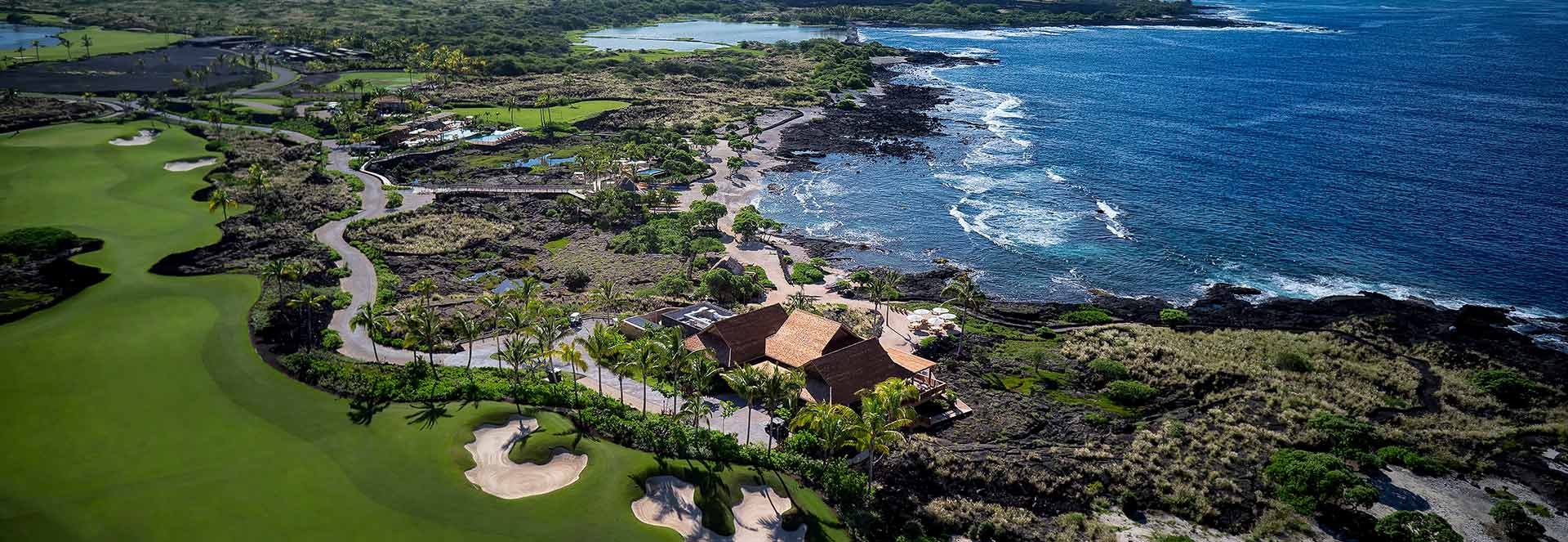 aerial view of golf course